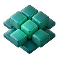 beautiful minimalist A field of overlapping, translucent squares in shades of deep teal and emerald green, with a subtle, ethereal glow 4K png
