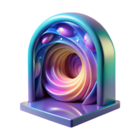 magnificent artistic A portal opening to another dimension, swirling colors and energy, abstract and surreal style detailed png