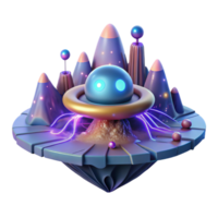 elegant abstract A lone, sentient AI, its form composed of pure energy, floating within a vast, digital landscape, illuminated by pulsing streams of data. Abstract style, vibrant colors detailed png