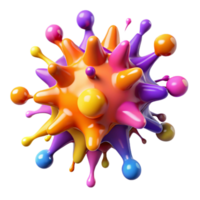 extraordinary contemporary A chaotic explosion of paint splatters, brightly colored and dynamically lit, action painting style exclusive png
