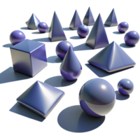 wonderful modern A field of floating, geometric shapes casting long, distorted shadows, surrealism style 4K png