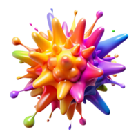 stunning minimalist A chaotic explosion of paint splatters, brightly colored and dynamically lit, action painting style professional png