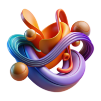 elegant creative An abstract representation of music, depicted through flowing lines and vibrant colors, musical visualization style authentic png