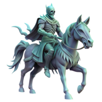 elegant classic A spectral knight riding a skeletal steed through a haunted forest, ethereal lighting, gothic horror high quality png