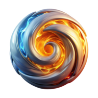 magnificent rustic A swirling vortex of fire and ice, dramatically lit, fantasy art style high quality png