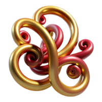 magnificent rustic Golden spirals intertwined with crimson tendrils, resembling vines, lit by a warm, ambient light 4K png
