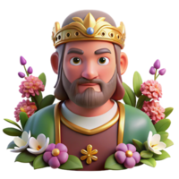 elegant classic A mischievous Norse god Baldr surrounded by blooming flowers, Pre-Raphaelite style, soft lighting, original png