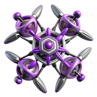 magnificent artistic A swarm of drones forming a complex geometric pattern, futuristic and dynamic style, bright and contrasting colors authentic png