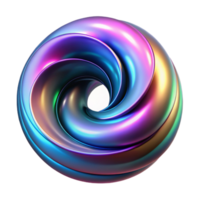 wonderful creative A swirling vortex of iridescent oil slick colors on a black canvas, illuminated by a single, sharp beam of neon pink light premium png