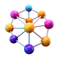 dramatic classic A network of interconnected nodes pulsating with data, vibrant colours representing data flow, dark background, abstract data visualisation style original png