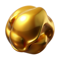 impressive modern Liquid gold forming amorphous shapes, reflecting a distorted image of a celestial body, under a warm, golden light original png