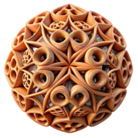 vibrant creative A network of intricate, fractal patterns carved into a wooden surface, reflecting a warm, earthy palette, under soft, diffuse light 4K png