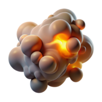 dramatic creative Abstract representation of human emotions, using swirling smoke and dust particles, illuminated by a warm, ambient light, in a melancholic style high quality png