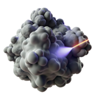 beautiful minimalist Abstract representation of human emotions, using swirling smoke and dust particles, illuminated by a warm, ambient light, in a melancholic style authentic png