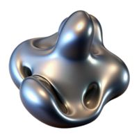 dramatic traditional Liquid mercury forming abstract shapes against a dark void, lit by a flashing strobe light, surrealist style, metallic texture, authentic png