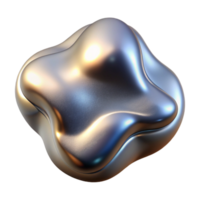 stunning creative Liquid mercury forming abstract shapes against a dark void, lit by a flashing strobe light, surrealist style, metallic texture, original png