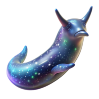 impressive abstract A colossal, bioluminescent space slug drifting through a nebula, iridescent scales catching the light of distant stars, cosmic horror style, ethereal lighting detailed png