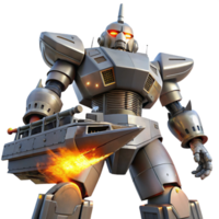 stunning creative A giant robot holding a damaged spaceship in its hand, sparks flying from the ship's hull, mecha anime style, dramatic lighting authentic png