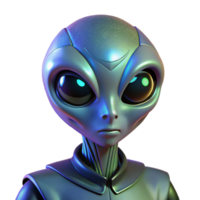 beautiful abstract Portrait of a Curious Alien with Large Bla authentic png