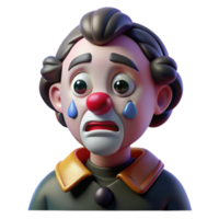 magnificent abstract Portrait of a Melancholic Clown with Smeared original png