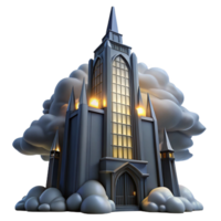 beautiful rustic A Towering Gothic Skyscraper Reaching Into A professional png