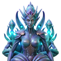 stunning rustic Alien Queen Imposing and Regal Surrounded authentic png