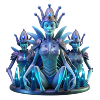 impressive rustic Alien Queen Imposing and Regal Surrounded genuine png