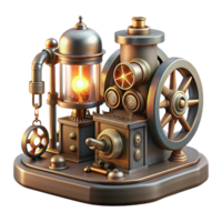beautiful creative A Complex Steampunk Contraption with Spinn 4K png