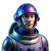 serene vintage Portrait of a Futuristic Astronaut in a Sp premium png