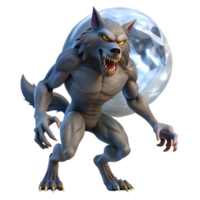 elegant abstract A Terrifying Werewolf Transforming Under A premium png