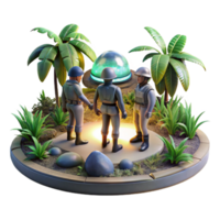 stunning minimalist A Group of Explorers Discovering a Hidden premium png