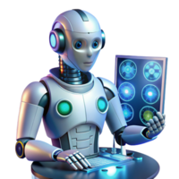 stunning abstract A Highly Advanced Humanoid Robot with In authentic png