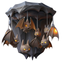 impressive vintage A Colony of Bats Hanging Upside Down in A high resolution png