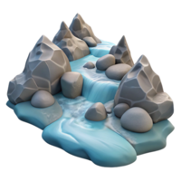 serene classic A Crystal Clear Mountain Stream Flowing Ove 4K png