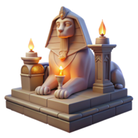 elegant abstract A Mysterious Sphinx with the Body of a Lion 4K png