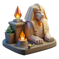 extraordinary artistic A Mysterious Sphinx with the Body of a Lion authentic png