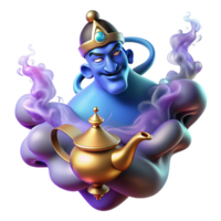 dramatic abstract A Powerful Djinn Emerging from a Magic Lam authentic png