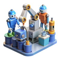 serene abstract A Group of Robots Diverse Designs and Func professional png