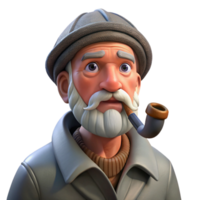 impressive rustic Portrait of a Stern Faced Wrinkled Old Fi high resolution png