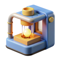 serene minimalist A D Printer Creating a Complex Object In authentic png