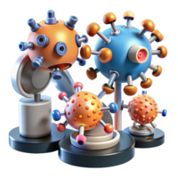 impressive rustic A Group of Nanobots Assembling a Microscop professional png