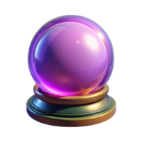 dramatic vintage A Mystical Oracle Gazing Into a Crystal Bal high resolution png