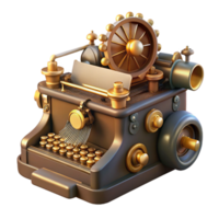 extraordinary rustic A Steampunk Typewriter with Brass Keys An professional png