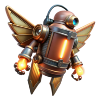 magnificent minimalist A Steampunk Jetpack with Copper Wings And genuine png