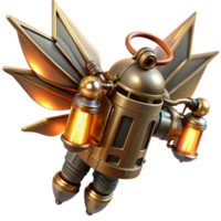 serene vintage A Steampunk Jetpack with Copper Wings And detailed png