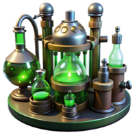 vibrant modern A Mysterious Steampunk Laboratory Filled high resolution png