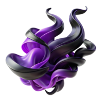 elegant rustic Flowing Ribbons of Smoke in Shades of Deep authentic png