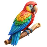 wonderful classic A Colorful Macaw Perched on a Branch in A authentic png