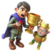 beautiful abstract A Mischievous Imp Stealing a Golden Chalice genuine png