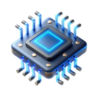 serene minimalist A Single Microchip Magnified Thousands Of detailed png